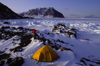  Camp on Cone Island, looking to Smith Island and Coburg beyond  